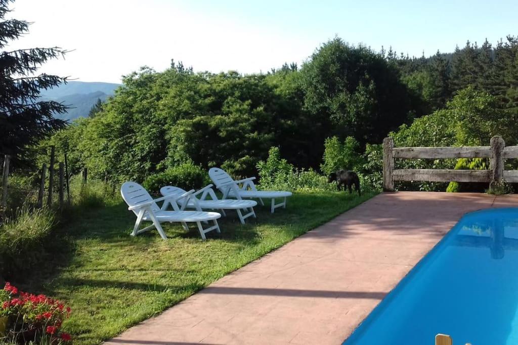 Caserio Vasco Con Piscina Y Barbacoa Orozko Luaran gambar